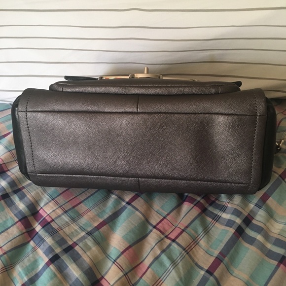 Coach Madison Saffiano Leather Flap Satchel 25167 - Picture 7 of 10